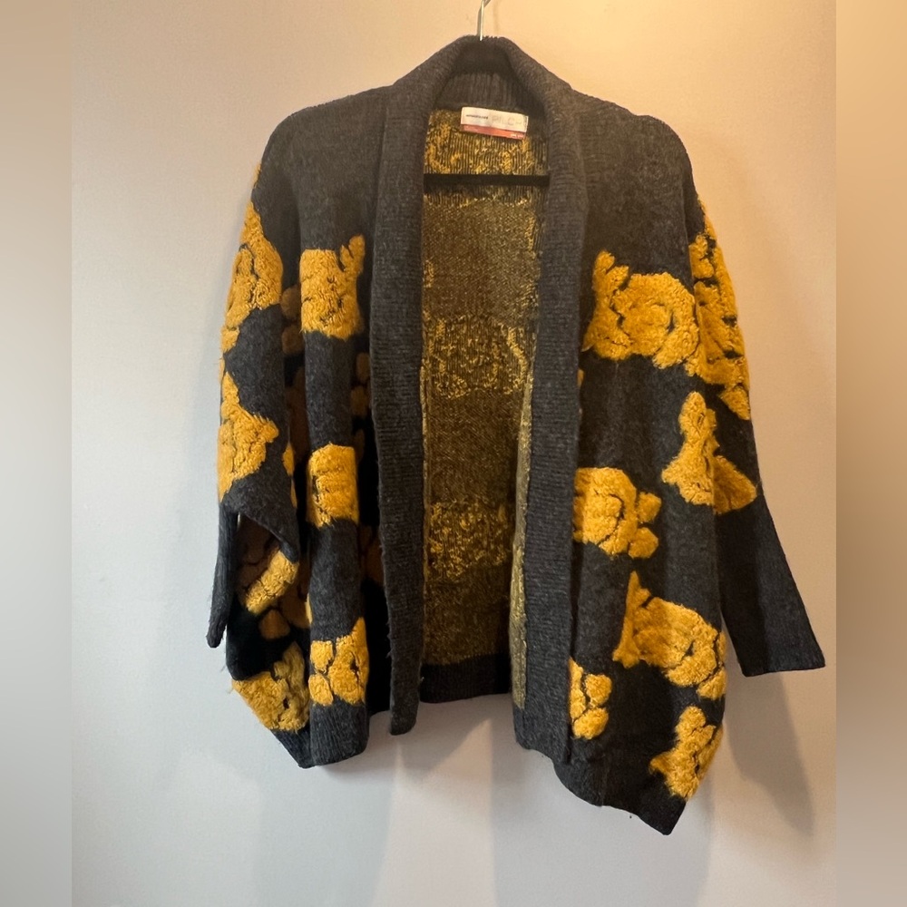 Anthropologie Pilcro oversized floral cardigan